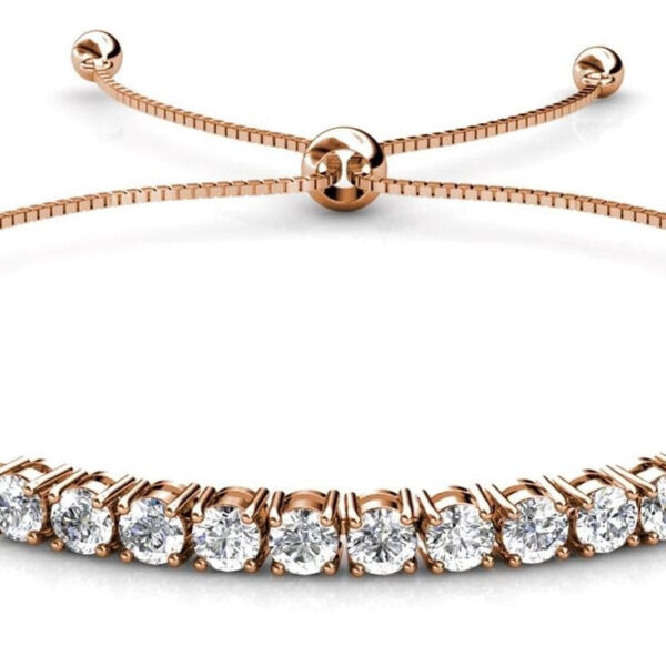Yolora Damenarmband mit 10 Kalpa Camaka Kristallen - Rosï¿½ farbig - 18K Rosï¿½ Gold vergoldet Kleidung