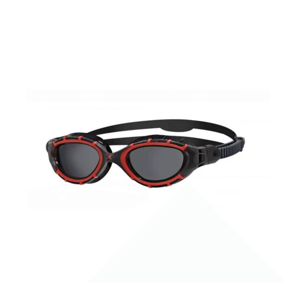 Zoggs Predator Flex Polarized Schwimmbrille Schwarz Rot Schwimmen