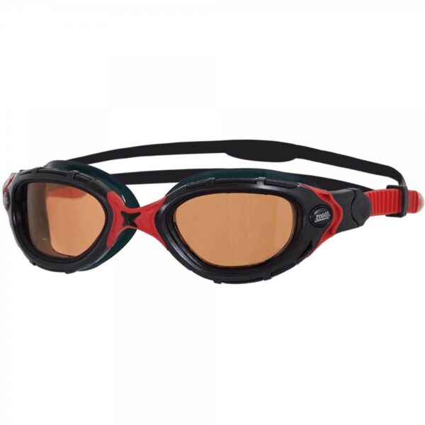Zoggs Predator Flex Polarized Ultra Schwimmbrille Schwarz Rot Schwimmen
