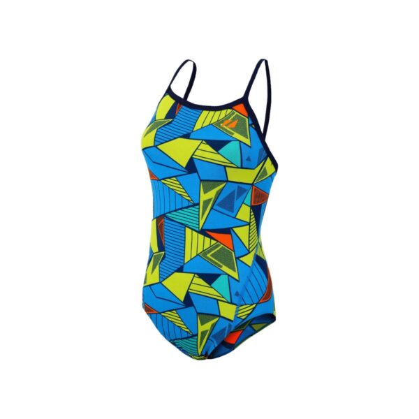 Zone3 Prism 2.0 Strap Back Damen Badeanzug Blau Grün