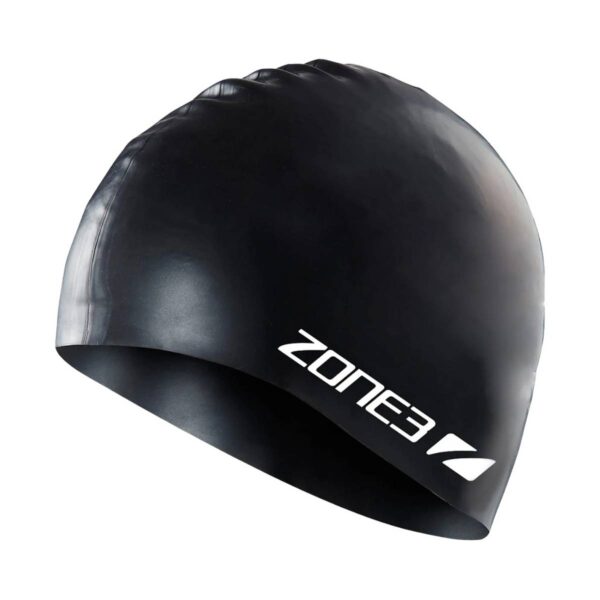 Zone3 Silikon Schwimmkappe Schwarz Weiß Schwimmen