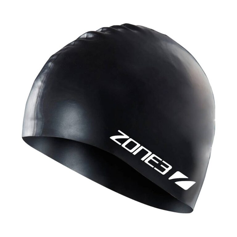 Zone3 Silikon Schwimmkappe Schwarz Weiß Schwimmen