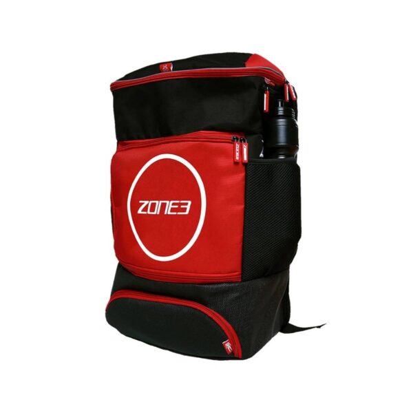 Zone3 Triathlon-Transition-Rucksack Schwarz Rot Schwimmen