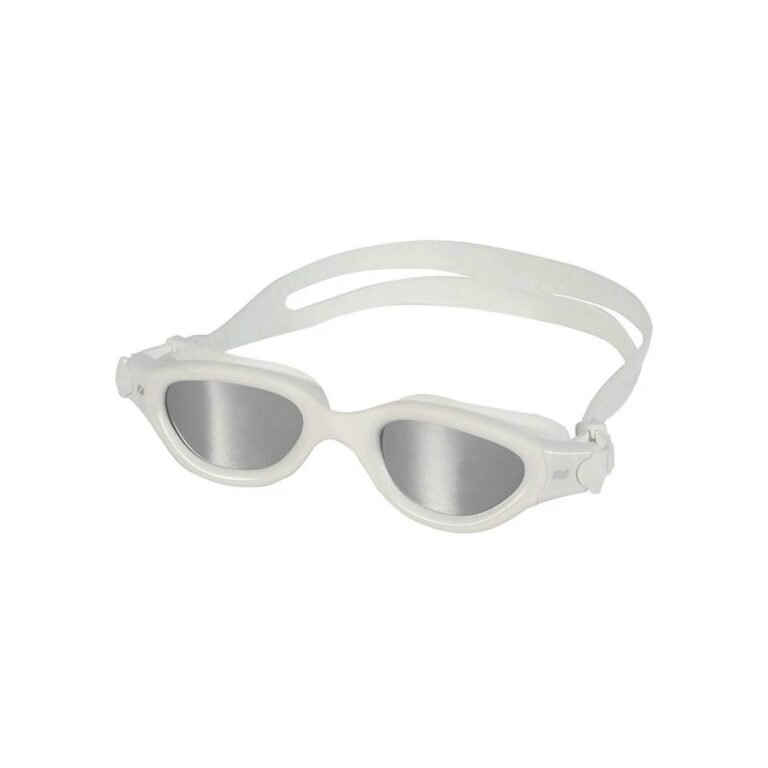 Zone3 Venator-X Schwimmbrille Weiß mit grauen verspiegelten Gläsern Schwimmen