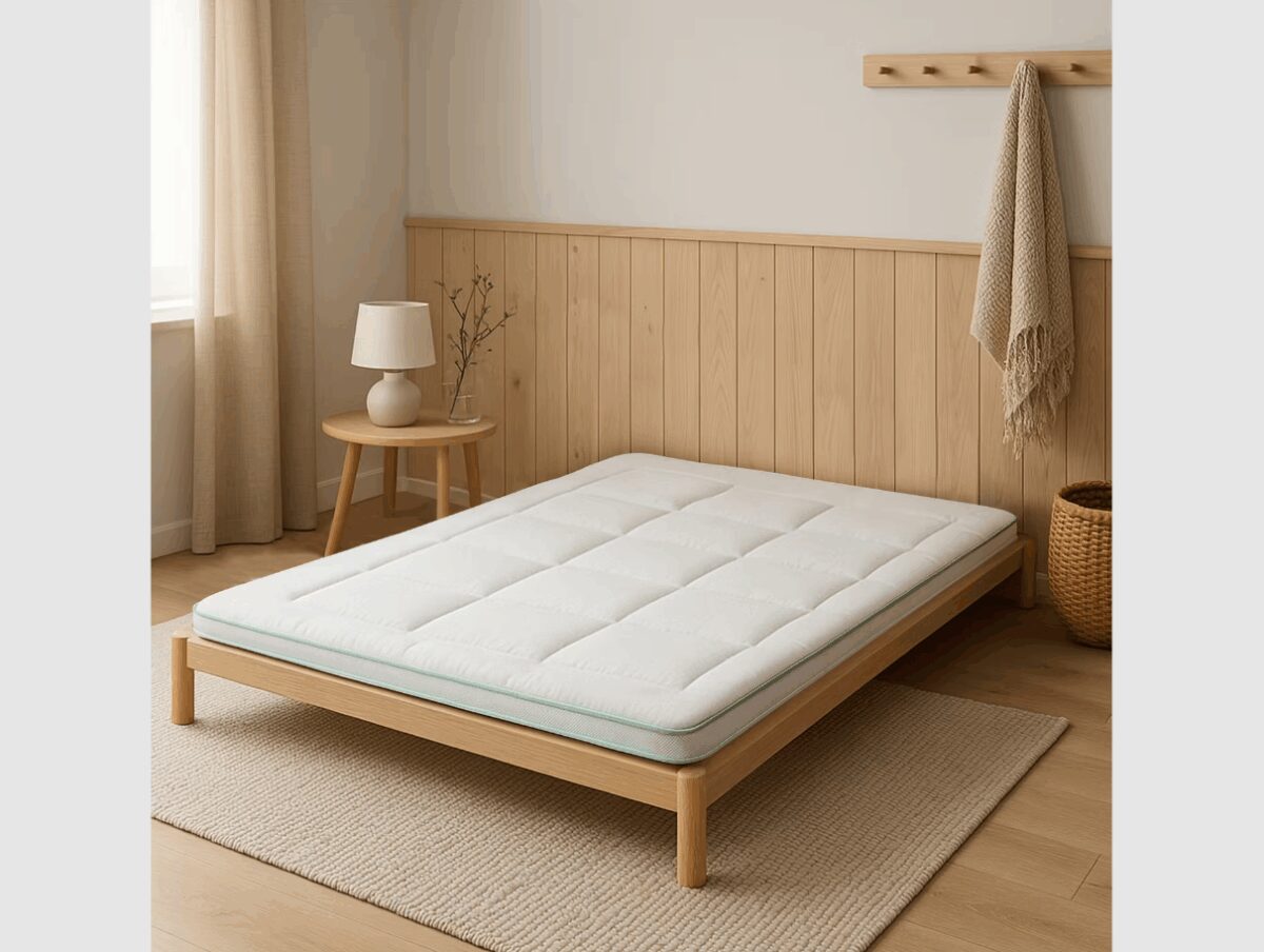 Zydante Bamboo Topper - 160 x 200 cm - Waschbar - Atmungsaktiv Wohnen & Kochen